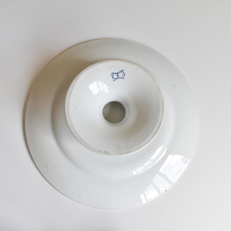 Antique Pedestal Plate KG LUNEVILLE Moustier