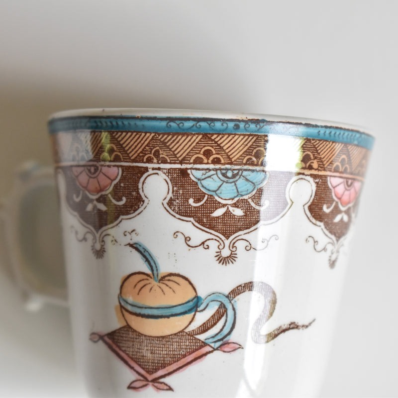 Antique Coffee Cup & Saucer, Sarreguemines E