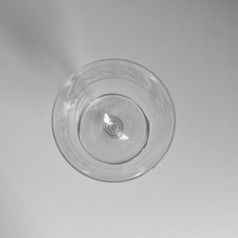 Antique Water Crystal Glass PORTIEUX Guillochage PP