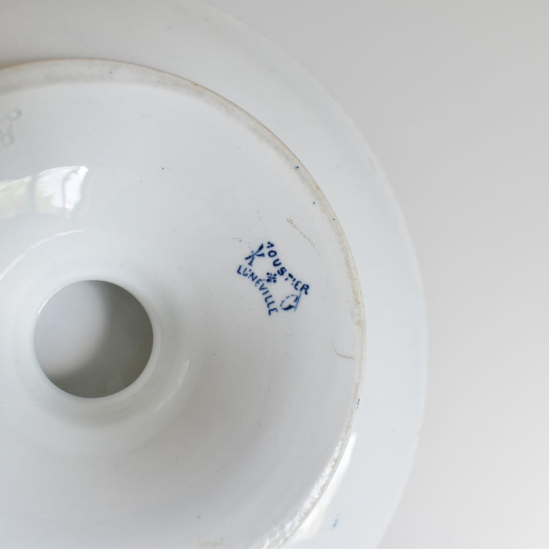 Antique Pedestal Plate KG LUNEVILLE Moustier