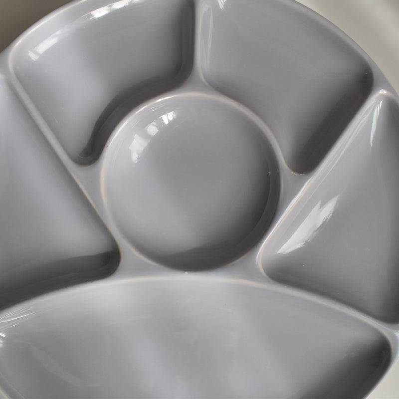 Vintage Fondue Plate Gien Gris C