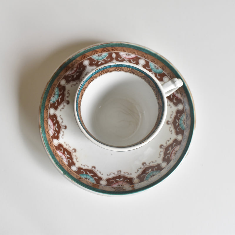 アンティークコーヒカップ＆ソーサー サルグミンヌ F