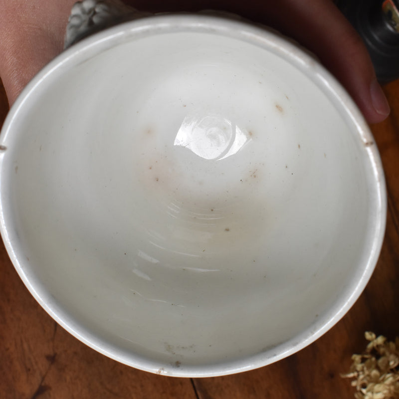 Antique Sugar Pot, Creil et Montereau, White