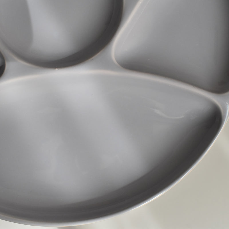 Vintage Fondue Plate Gien Gris C