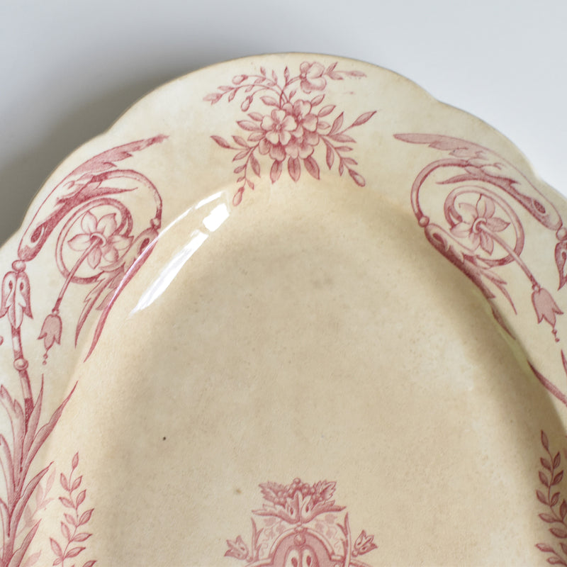 Antique Oval Platter, Pecsone, Louis XVI