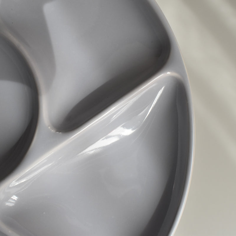 Vintage Fondue Plate Gien Gris C