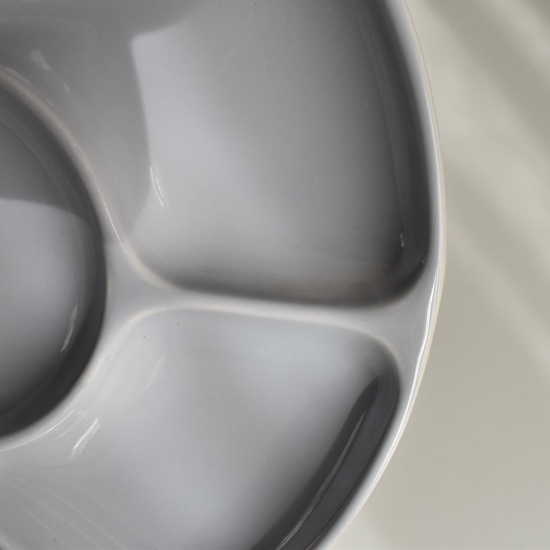 Vintage Fondue Plate Gien Gris C