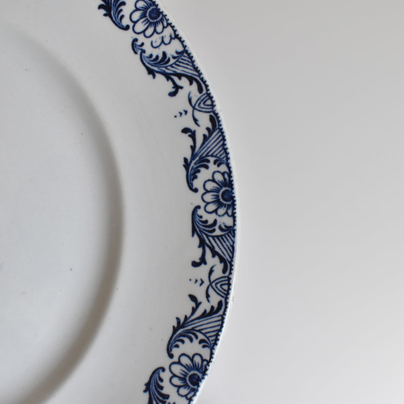 Antique Pedestal Plate KG LUNEVILLE Moustier
