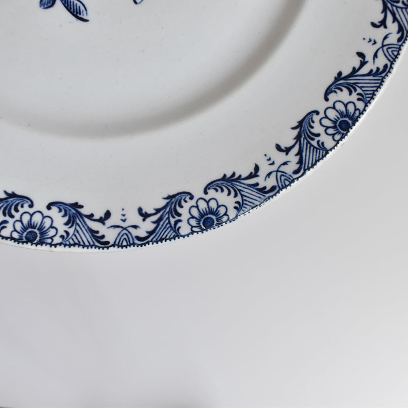 Antique Pedestal Plate KG LUNEVILLE Moustier