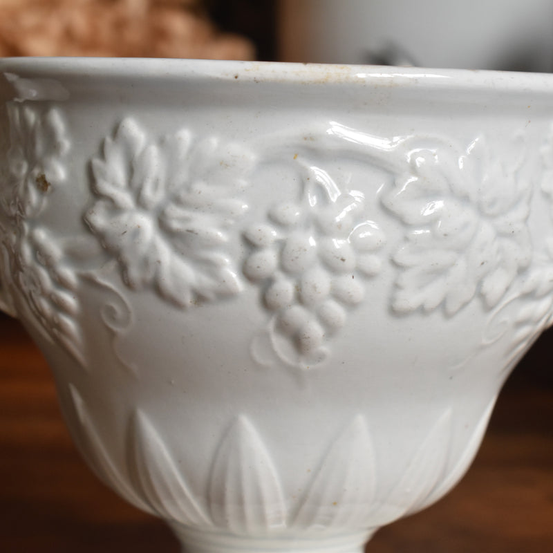 Antique Sugar Pot, Creil et Montereau, White