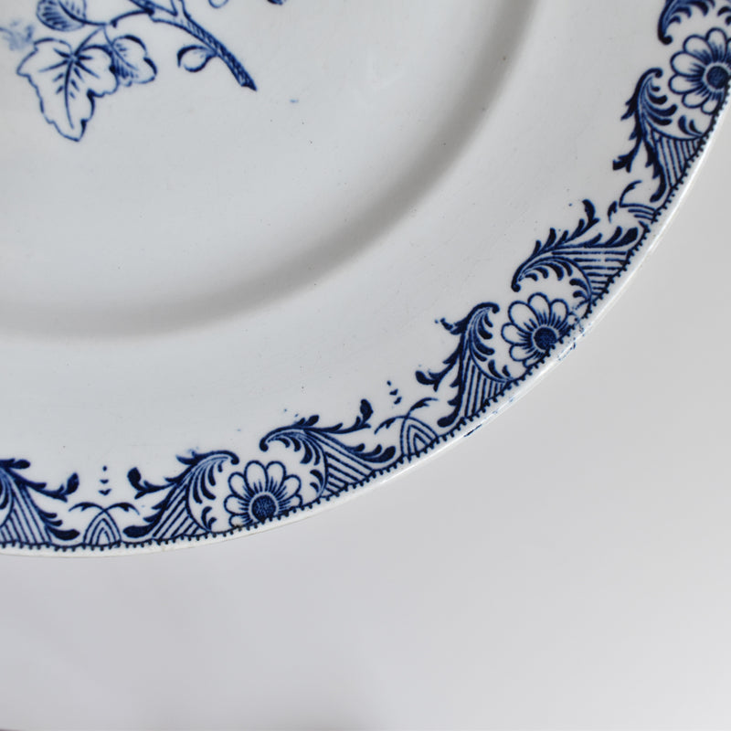 Antique Pedestal Plate KG LUNEVILLE Moustier