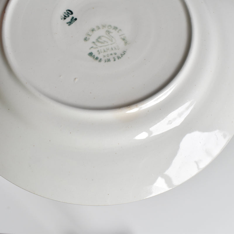 Vintage Dessert Plate, Saint-Amand, Ceranord, Flower & Relief, J