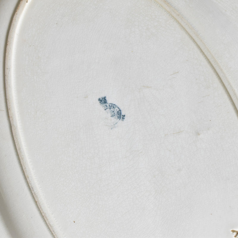 Antique Oval Platter Badonviller Primerose
