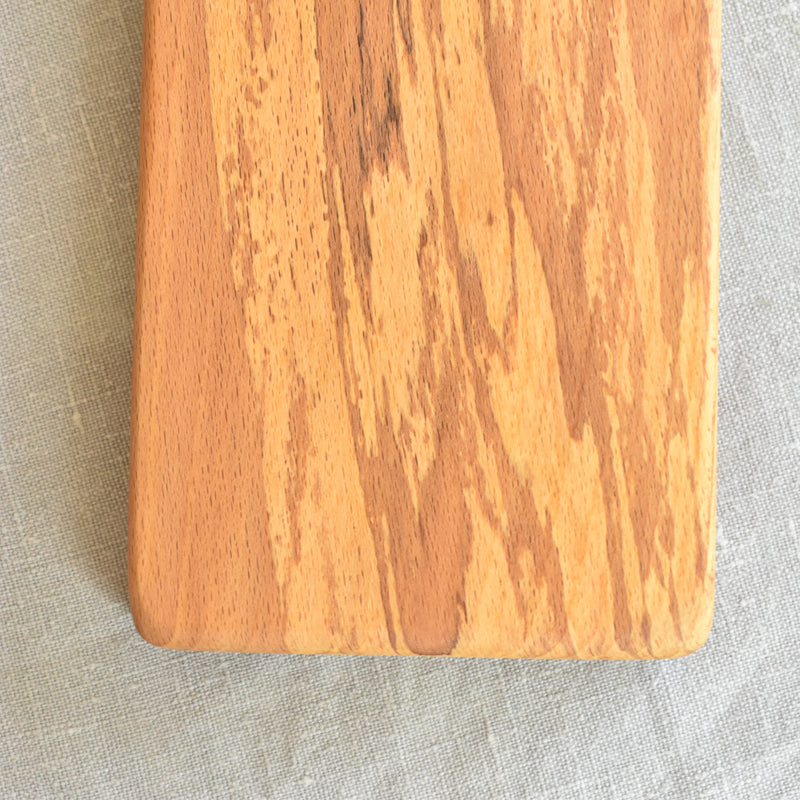 ミニブナカッティングボード 革取っ手付き　19.5cmx11cm