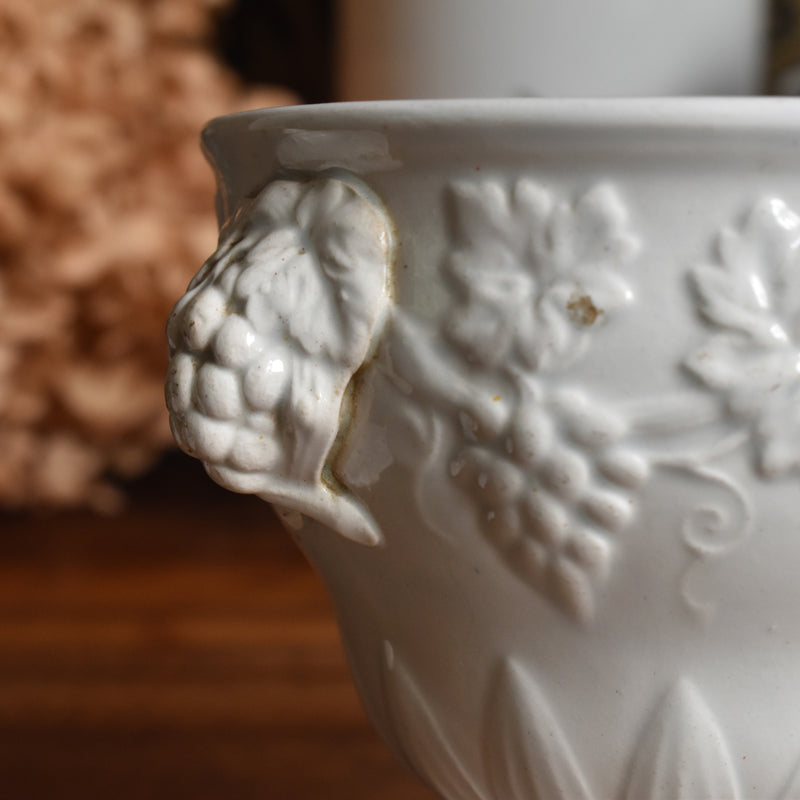 Antique Sugar Pot, Creil et Montereau, White