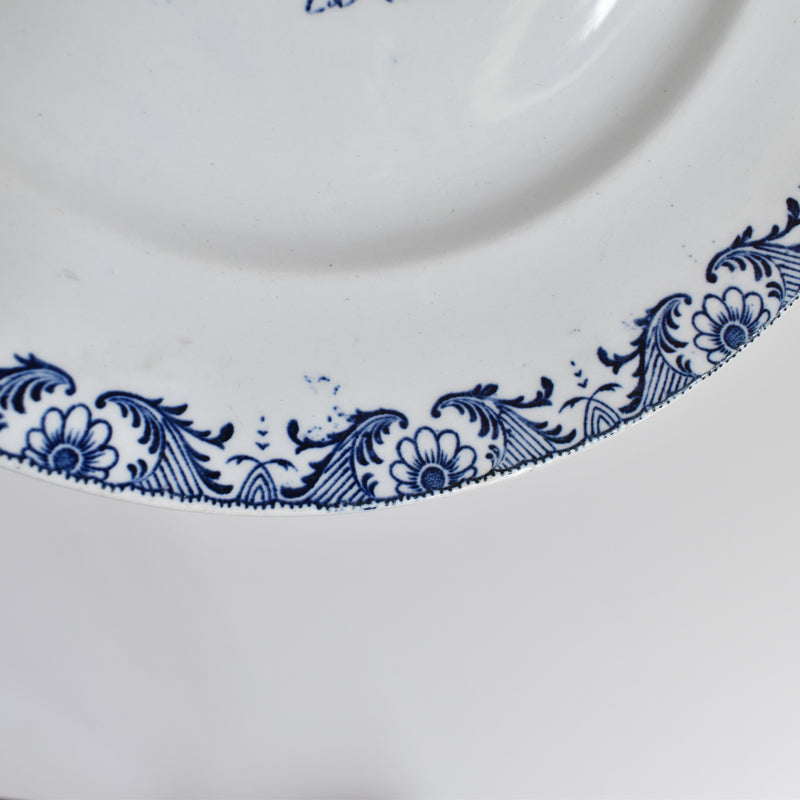 Antique Pedestal Plate KG LUNEVILLE Moustier