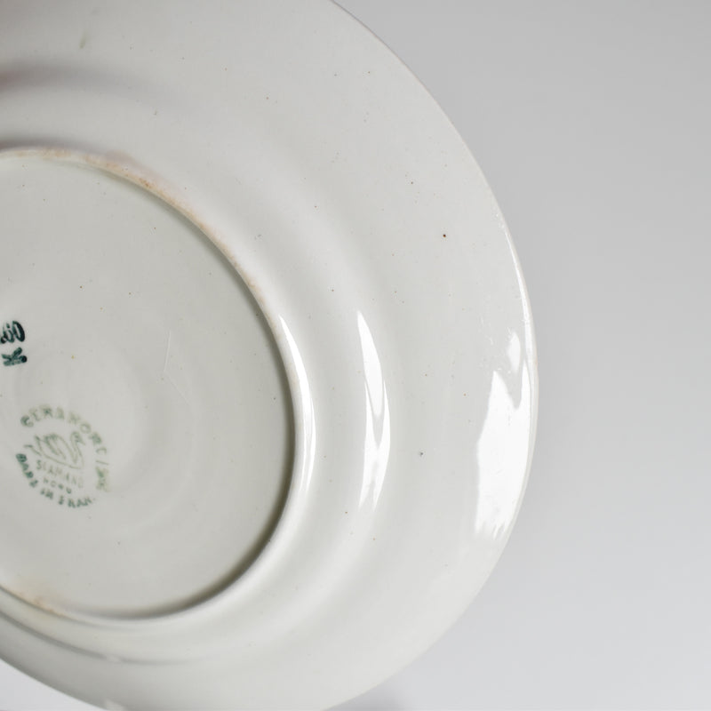 Vintage Dessert Plate, Saint-Amand, Ceranord, Flower & Relief, J