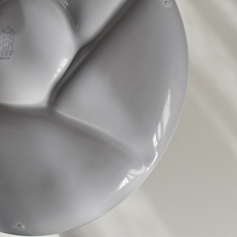 Vintage Fondue Plate Gien Gris D