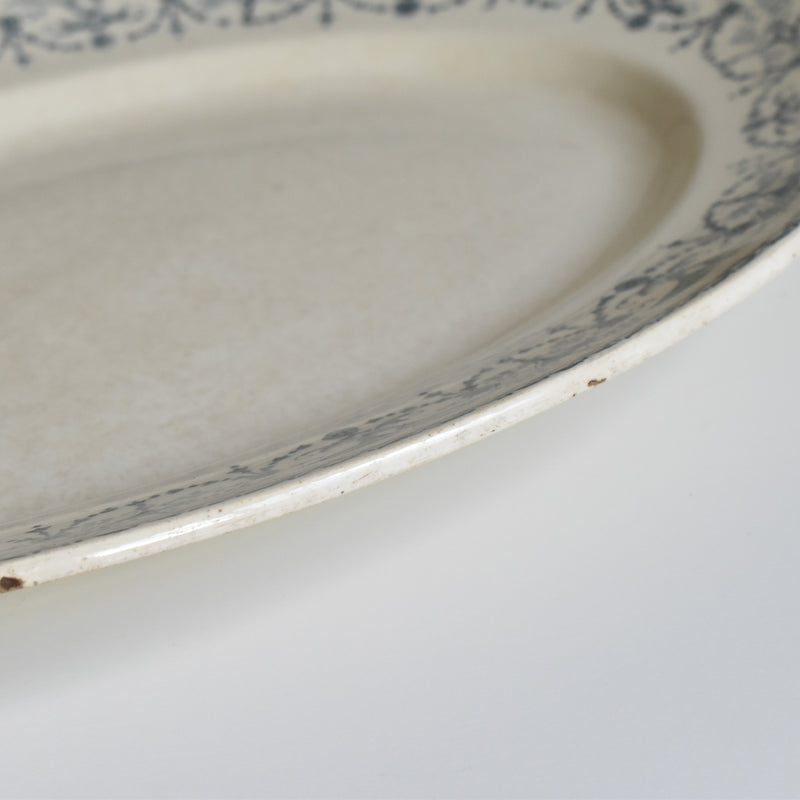 Antique Oval Platter Badonviller Primerose
