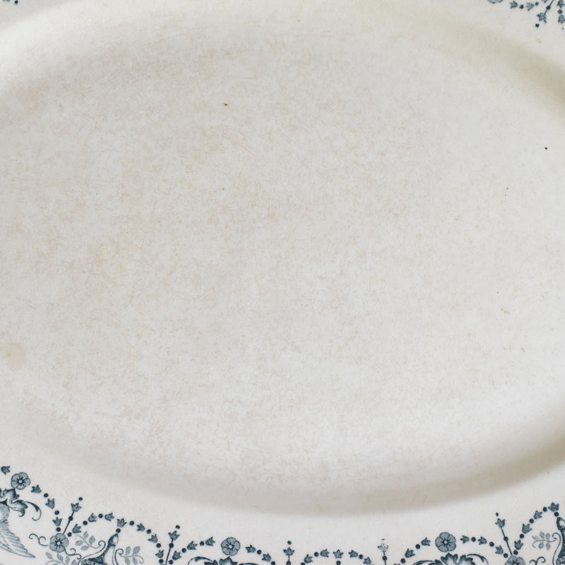 Antique Oval Platter Badonviller Primerose