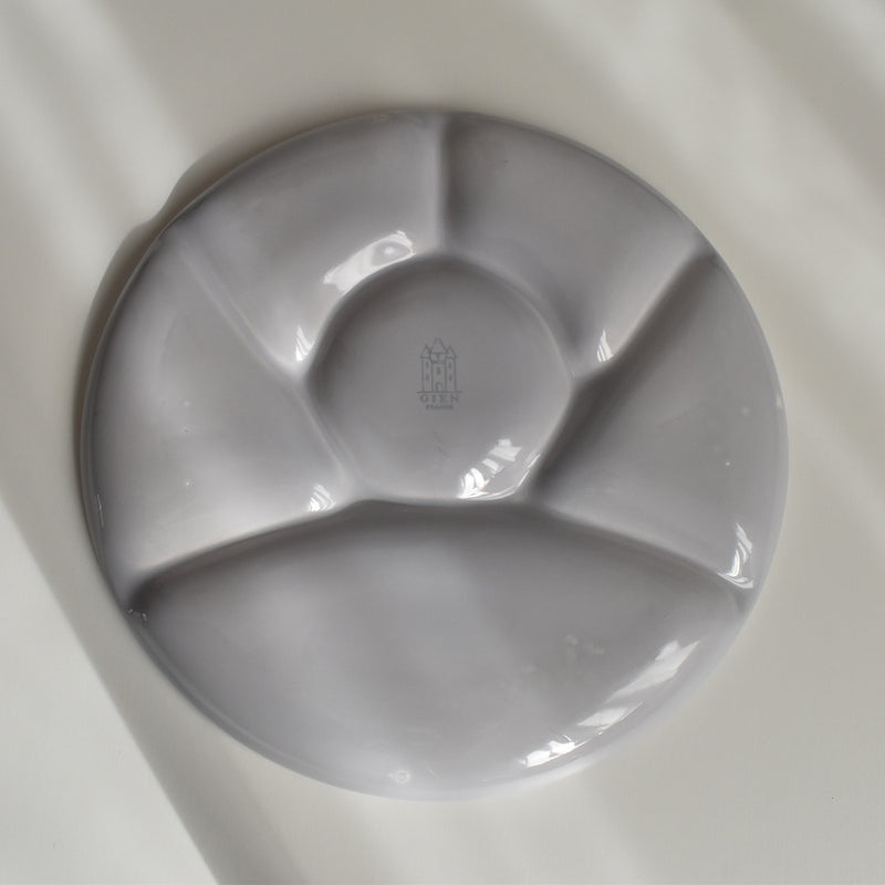 Vintage Fondue Plate Gien Gris E