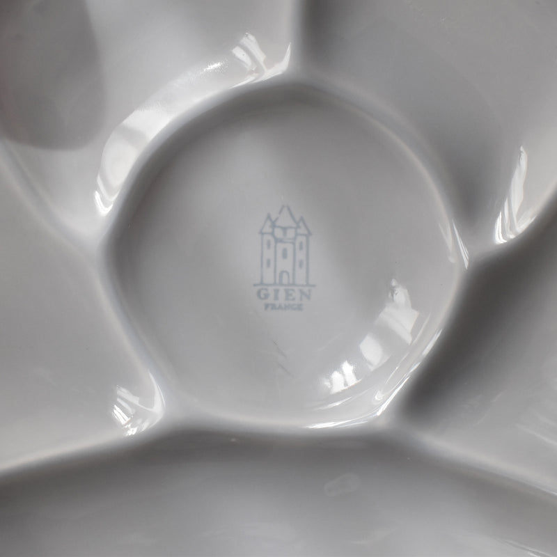 Vintage Fondue Plate Gien Gris E