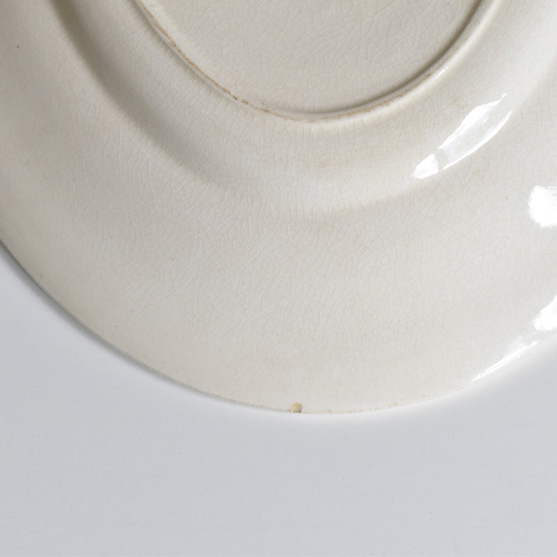 Antique Oval Platter Pecsonne Damas