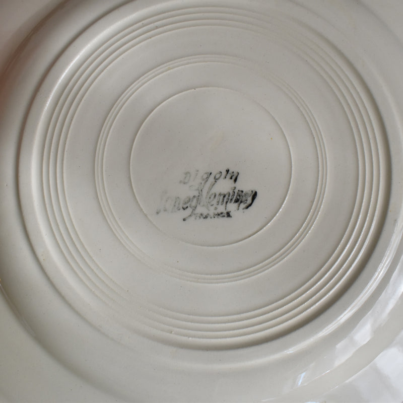 Vintage Plate Digoin & Sarreguemines Scalloped Rim 23cm A