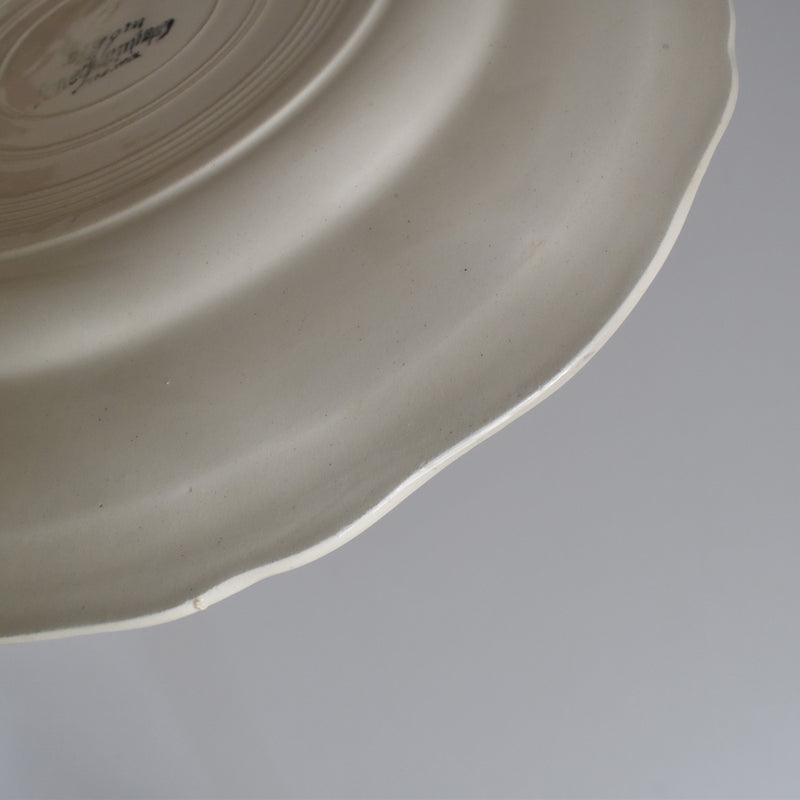 Vintage Plate Digoin & Sarreguemines Scalloped Rim 23cm A