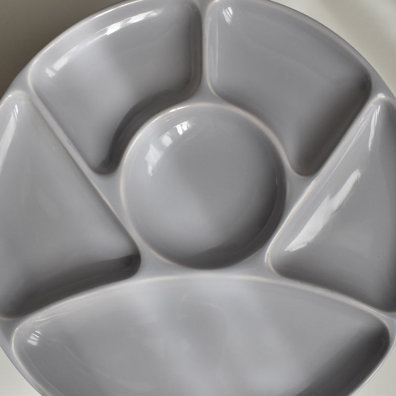 Vintage Fondue Plate Gien Gris E