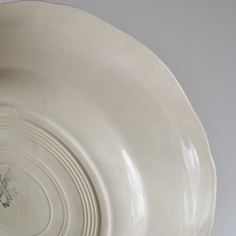 Vintage Plate Digoin & Sarreguemines Scalloped Rim 23cm A