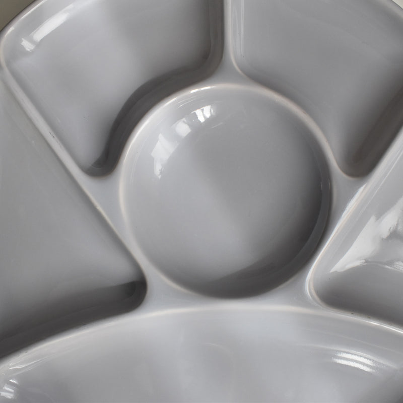 Vintage Fondue Plate Gien Gris E