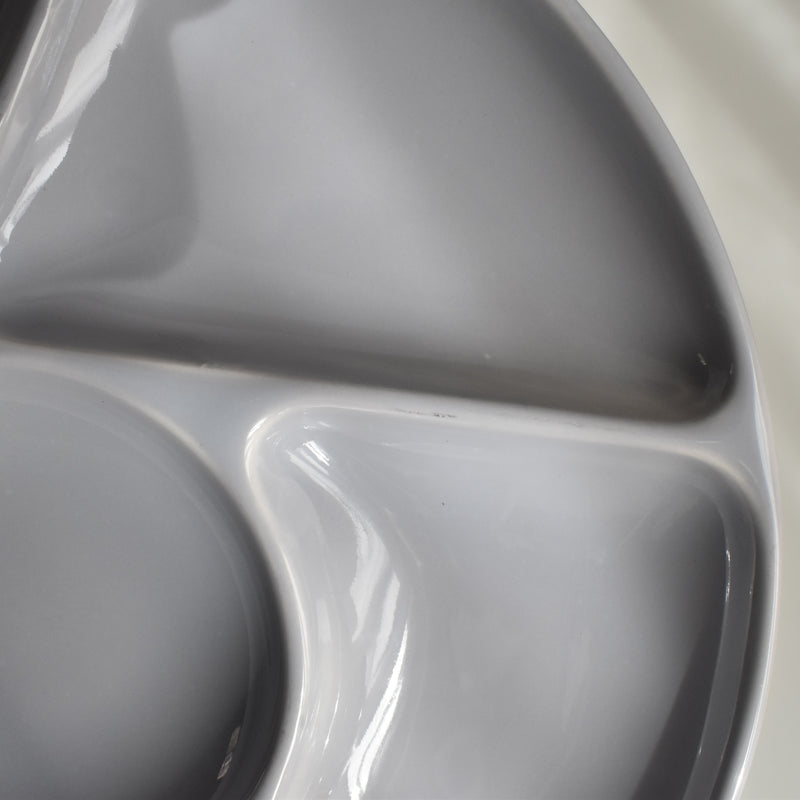 Vintage Fondue Plate Gien Gris E