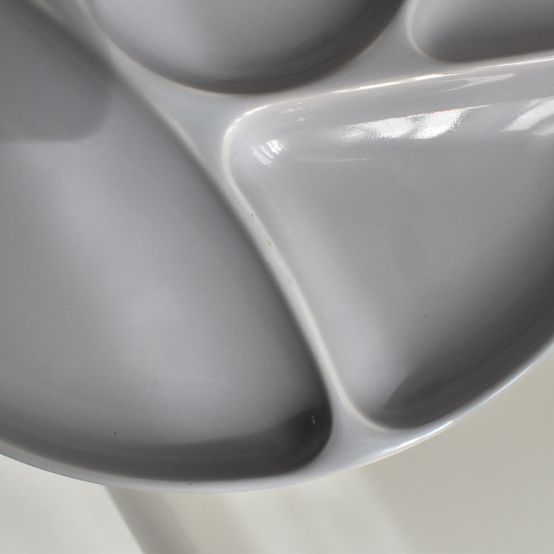 Vintage Fondue Plate Gien Gris E