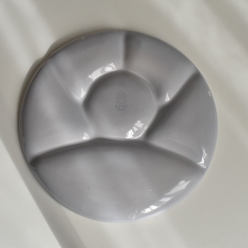 Vintage Fondue Plate Gien Gris F