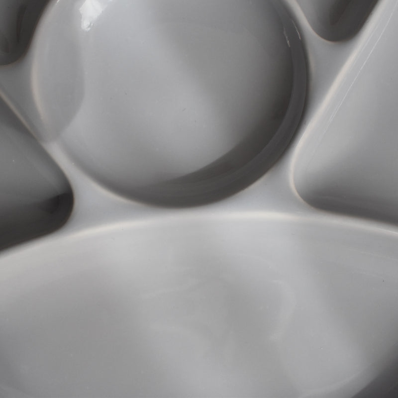Vintage Fondue Plate Gien Gris F