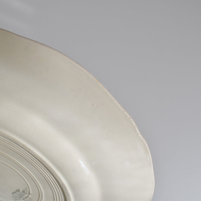 Vintage Digoin & Sarreguemines Plate, Scalloped Rim, 23cm B