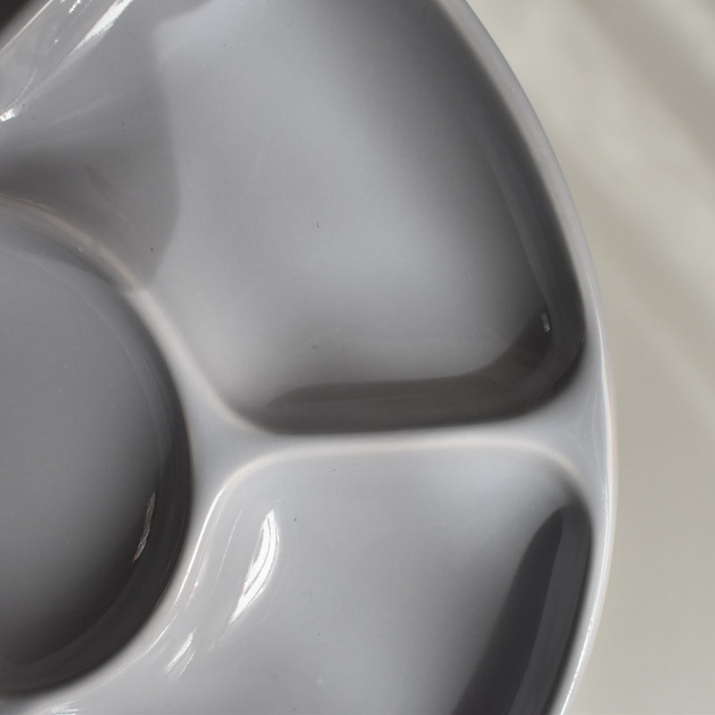 Vintage Fondue Plate Gien Gris F