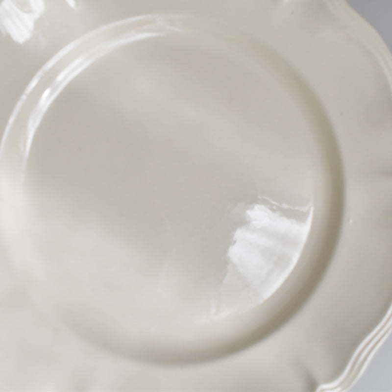 Vintage Digoin & Sarreguemines Plate, Scalloped Rim, 23cm B