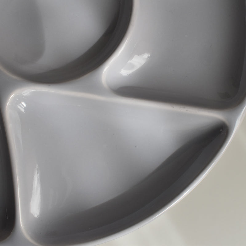Vintage Fondue Plate Gien Gris F