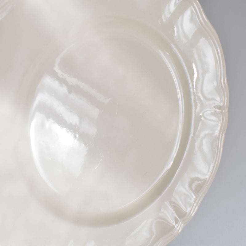 Vintage Digoin & Sarreguemines Plate, Scalloped Rim, 23cm B