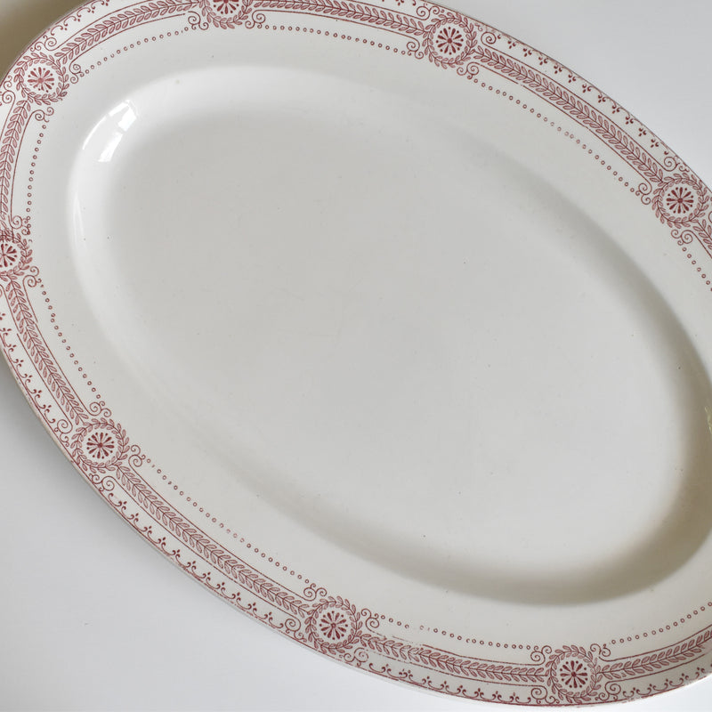 Antique Oval Platter, U&C Sarreguemines Carina
