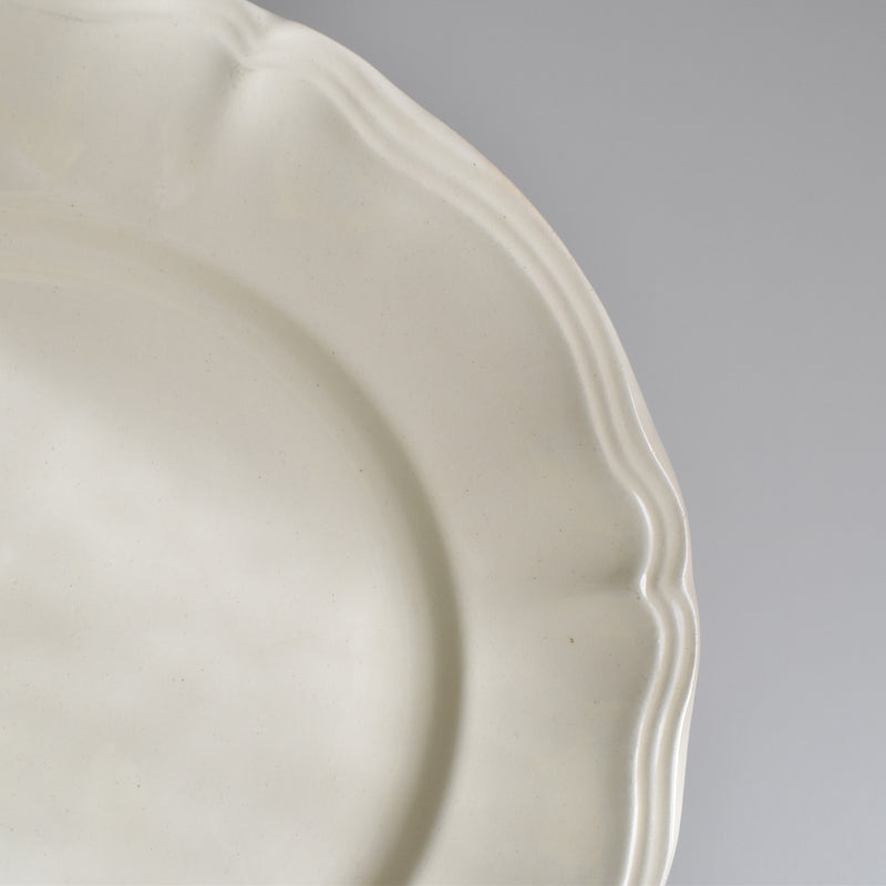 Vintage Digoin & Sarreguemines Plate, Scalloped Rim, 23cm B