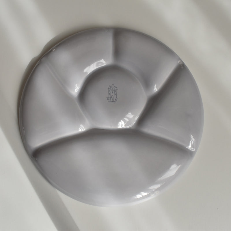 Vintage Fondue Plate Gien Gris G