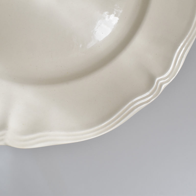 Vintage Digoin & Sarreguemines Plate, Scalloped Rim, 23cm B