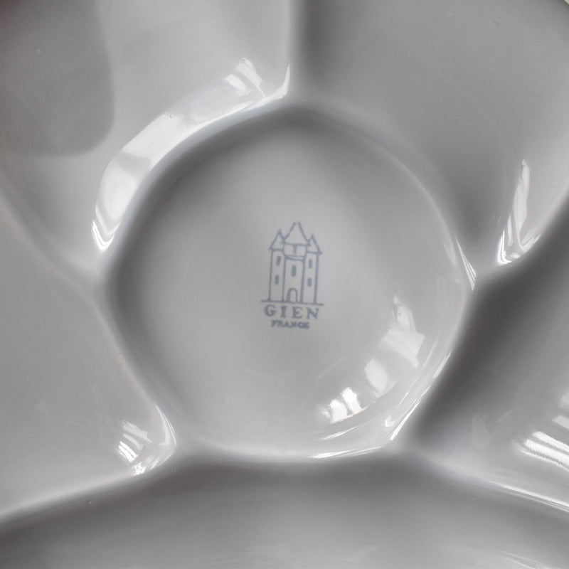 Vintage Fondue Plate Gien Gris G
