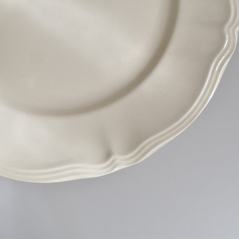 Vintage Digoin & Sarreguemines Plate, Scalloped Rim, 23cm B