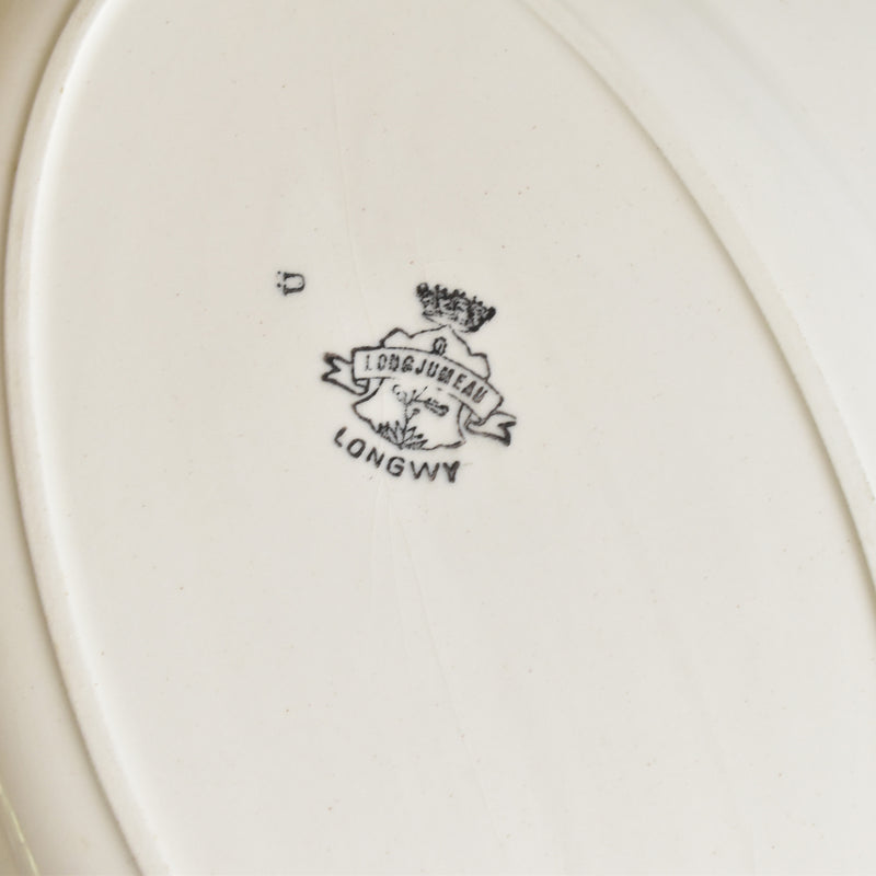 Antique Oval Platter, Longwy, Longjumeau