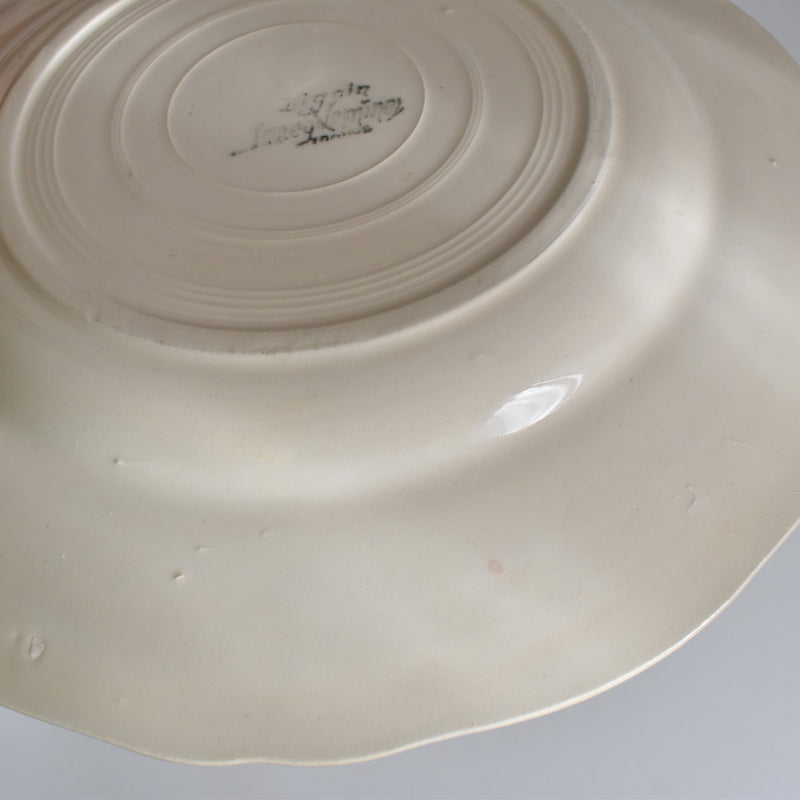 Vintage Plate Digoin & Sarreguemines Scalloped Edge 23cm C