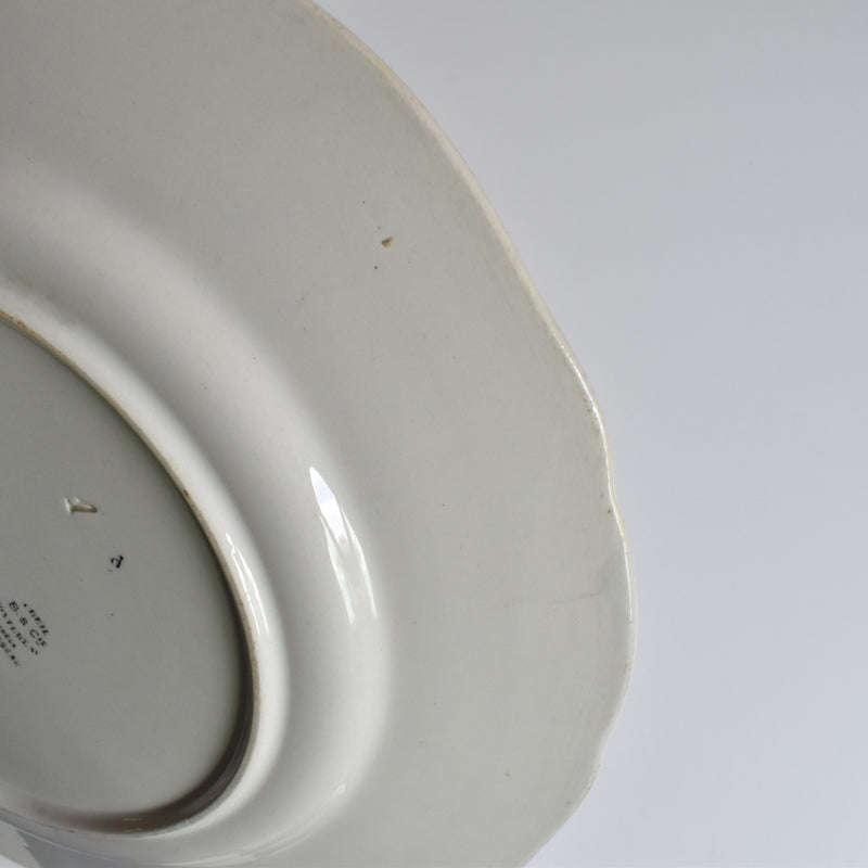Antique plate Barluet&Cie Creil Montereau Service Rousseau A